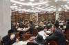 הונדערטער בחורים און אינגעלייט ביים לערנען שובבי"ם פארטאגס אין ביהמ"ד הגדול ד'סאטאמר אין ב"פ 