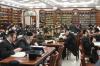 הונדערטער בחורים און אינגעלייט ביים לערנען שובבי"ם פארטאגס אין ביהמ"ד הגדול ד'סאטאמר אין ב"פ 