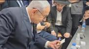 Main image for Netanyahu at the shiva house of Harav Edelstein