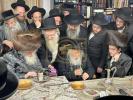 H'admer M'Gur Shlita Visits Raaved Yerushalaim in  honor of a simche. 