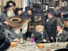 H'admer M'Gur Shlita Visits Raaved Yerushalaim in  honor of a simche. 