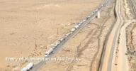 Main image for Images of trucks leading aid enroute to Gaza