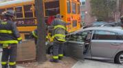 Main image for A car lost control and slams a bus on dahill Rd.