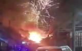Main image for Market Fires and Injures Several as Fireworks Explode.