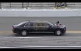 Main image for President Trump is taking laps around the track in the Beast at the Daytona 500. 