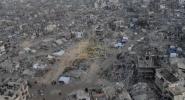Main image for Drone footage shows destruction in Jabaliya, northern Gaza as fragile ceasefire remains