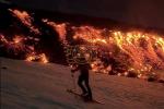 Main image for Brave Skiers took a run down in a Lava and Snow on Etna