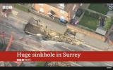 Major incident declared over sinkhole swallowing up UK street