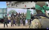 Main image for Hamas hands over three Israeli hostages to the Red Cross in Gaza's Nuseirat