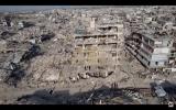 Aerial footage shows the vast destruction in Beit Lahiya in northern Gaza