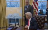 Main image for Trump Gets Emotional Admiring Map of Renamed 'Gulf of America'