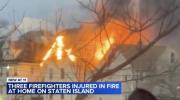 Main image for Three Firefighters Injured While Battling Staten Island Flames