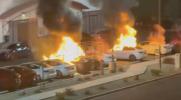 Main image for Tesla Cars Engulfed in Flames in an Arson Attack at a Service Center in Las Vegas