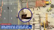 Main image for New sinkhole opens up on I-80 in Wharton, New Jersey