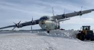 Main image for Russian Cargo Plane Skids Off Runway into Snow