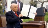 Main image for Watch as President Trump Signs the Executive Order instituting reciprocal tariffs on countries throughout the world.