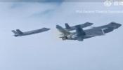 Main image for China surrounds Taiwan with warships & fighter jets in snap war drills