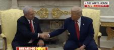 Main image for Full 50-minute Press Interview of President Trump and PM Netanyahu at the White House and Answers Questions from the Press.