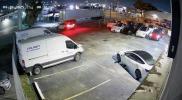 Main image for Gate Smashed by a Suspect During Tesla Heist. 