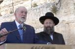 Main image for Ambassador Mike Huckabee Visits and Delivers Trump's Note at Western Wall in Jerusalem.