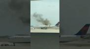 Main image for Delta Flight Evacuated After Engine Fire at Orlando Airport.