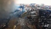 Main image for Drone Footage Reveals Devastation at Iran's Largest Port After Massive Explosion.