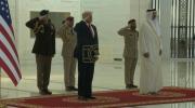 Main image for President Trump Honors National Anthem at Amiri Diwan. 