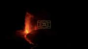 Lava Flows and Explosion Light Up as Mount Etna Erupts Again.
