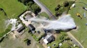 Main image for Burst Water Main Sends 100ft Jet Into Sky.