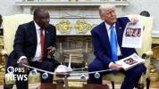 Main image for Heated Debate in the White House of the South African President and President Trump.