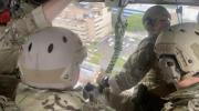 Main image for US Navy Helicopter Lands at NYC High School. 