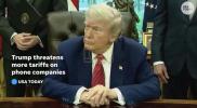 Main image for President Trump Warns Phone Companies of Raising Tariffs. 