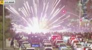 Main image for Video Shows Fireworks at Overnight Street Takeover.