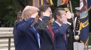 Main image for Trump, Vance & Hegseth Pay Tribute at Tomb of the Unknown Soldier on Memorial Day.