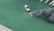 Main image for Boat Erupts in Flames in Lake Havasu.