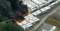 Main image for Massive Blaze Engulfs 20 SEPTA Buses in Philadelphia. 