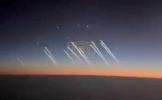 Main image for Ballistic Missiles Seen Launched from Iran Toward Israel&mdash;Captured from Commercial Flight Over Dubai. 