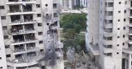 Main image for Ballistic Missile Destroys Floors of High-Rise Buildings in Petah Tikva, East of Tel-Aviv. 