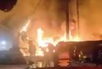 Main image for Fires Rage in Haifa Following Missile Impact.
