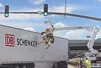 Main image for Dashcam Captures Shocking Moment 18-Wheeler Hits Utility Worker at Louisiana Intersection. 