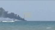 Main image for Dramatic Blaze Engulfs 61-Foot Sailboat Off Cape Canaveral. 
