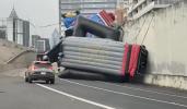 Main image for Wild Ride! Giant Inflatable Water Slides Fly Into Atlanta Traffic. 