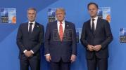 Main image for President Trump Makes Bold Entrance at NATO Summit in The Hague. 