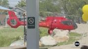 Main image for Helicopter Flips During Landing Attempt Outside Michigan Restaurant. 