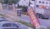 Main image for Surveillance Video Shows Oil Tanker Crash in Lakewood, Spills Over 2,000 Gallons of Diesel.