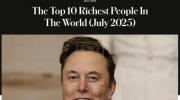 Main image for Latest Top 10 Richest People in the World.