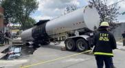 Main image for Hazardous Liquid Asphalt Spills from Tanker in the Bronx.