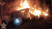 Main image for Lee County Deputies Rescue Elderly and Dog from Burning Mobile Home. 