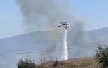 Main image for California Firefighters Battle Blaze Burning Near Major Highway.