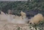 Main image for Train Narrowly Escapes Disaster as Flooded Bridge Collapses in Himachal. 